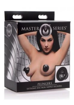 Master Series Plungers Extreme Suction Silicone Nipple Suckers - Black
