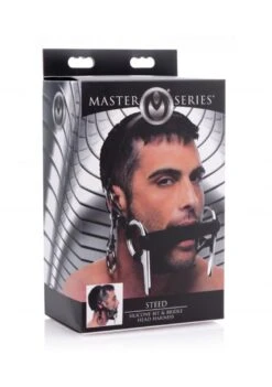 Master Series Steed Silicone Bit And Bridle Head Harness - Black