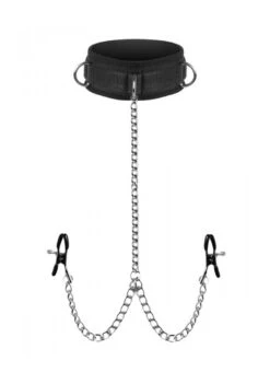 Master Series Submission Collar And Nipple Clamp Union -Sex Shop master series submission collar and nipple clamp union 2