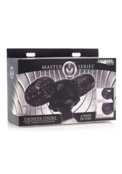 Master Series Thunder Stroke 2 In 1 Wand Attachment - Black