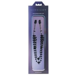 Midnight Black Jeweled Nipple Clips
