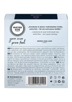 Mister Size Condoms - Pure Feel - 69 Mm - 3 Pack