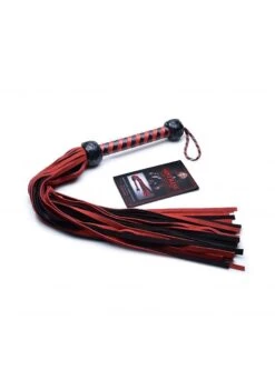 Mistress Black And Red Suede Flogger