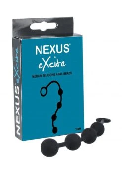 Nexus EXCITE Medium Silicone Anal Beads - Black