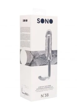 No.38 - Stretchy Penis Extension And Plug - Translucent -Sex Shop no 38 stretchy penis extension and plug translucent 5