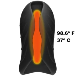 OptiMALE™ - SECONDSKYN™ Silicone Warming Masturbator Stroker - Vibrating - Rechargeable -Sex Shop optimaletm secondskyntm silicone warming masturbator stroker vibrating rechargeable 6