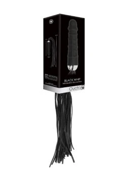 Ouch Black Whip With Realistic Silicone Dildo - Black