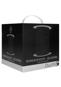Ouch Bondage Rope - 100 Meters - Black -Sex Shop ouch bondage rope 100 meters black 2