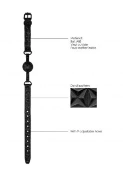 Ouch! Luxury Breathable Luxury Ball Gag - Black