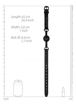 Ouch! Luxury Breathable Luxury Ball Gag - Black -Sex Shop ouch luxury breathable luxury ball gag black 3