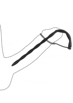 Ouch Silicone Plug & Cock Ring Set - Urethral Sounding - Black