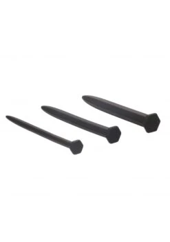 Ouch Silicone Rugged Nail Plug Set - Urethral Sounding - Black -Sex Shop ouch silicone rugged nail plug set urethral sounding black 3