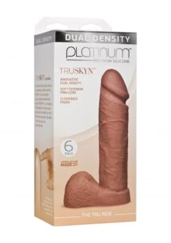 Platinum Premium Silicone Dildo - TTR - 6 Inch - Brown