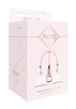 Pumped Breast Pump Set Large - Rose Gold -Sex Shop pumped breast pump set large rose gold 7