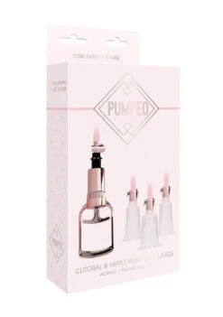 Pumped Clitoral & Nipple Pump Set Large - Rose Gold -Sex Shop pumped clitoral nipple pump set large rose gold 8