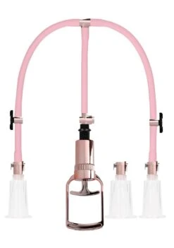 Pumped Clitoral & Nipple Pump Set Large - Rose Gold -Sex Shop pumped clitoral nipple pump set large rose gold 9