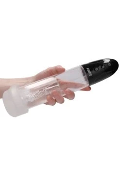 Pumped Rechargeable Automatic Cyber Pump With Sleeve - Transparent -Sex Shop pumped rechargeable automatic cyber pump with sleeve transparent 4