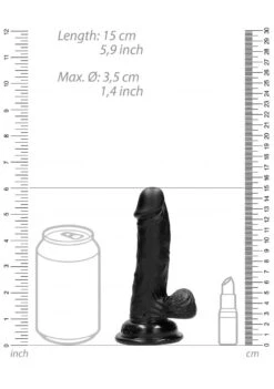 Real Rock Realistic Cock - 6" - With Scrotum -Sex Shop real rock realistic cock 6 with scrotum 2