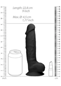 Real Rock Ultra Silicone Dildo With Balls - 22,8 Cm