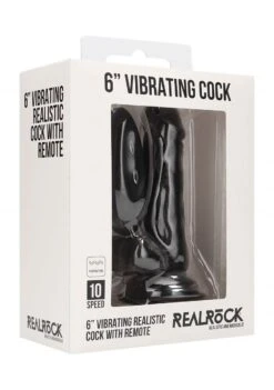Real Rock Vibrating Realistic Cock - 6" - With Scrotum -Sex Shop real rock vibrating realistic cock 6 with scrotum 9