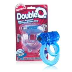 Screaming O DoubleO 6 Vibrating Cock Ring - Blue -Sex Shop screaming o doubleo 6 vibrating cock ring blue 2