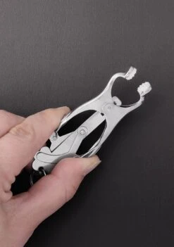 Shots - Steel 2 Squeezer Teaser Clover Nipple Clamps W Ring