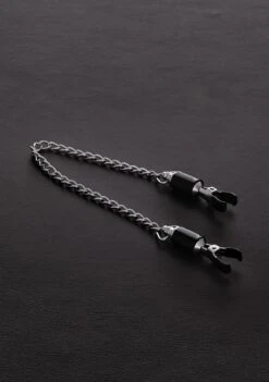 Shots - Steel Barrel Tit Clamps With Chain (pair)