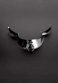 Shots - Steel Locking Men's Collar With Ring (13.5")