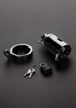 Shots - Steel The Pleasure Dome Chastity Cage