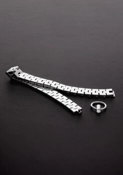 Shots - Steel Watchband Collar With Lock (17")