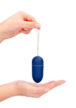 Shots Toys 10 Speed Remote Vibrating Egg - Big - Blue