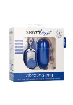 Shots Toys 10 Speed Remote Vibrating Egg - Big - Blue -Sex Shop shots toys 10 speed remote vibrating egg big blue 6