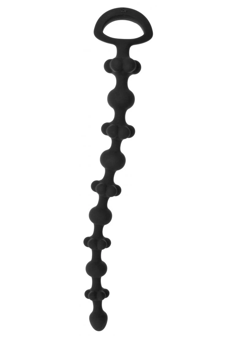 Shots Toys Flower Chain Anal Beads - Black 2 Shots Toys Flower Chain Anal Beads - Black - Image 2