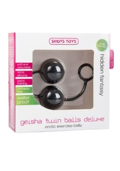 Shots Toys Geisha Twin Balls Deluxe - Black