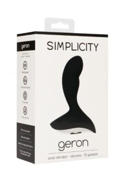 Simplicity GERON Anal Vibrator - Black -Sex Shop simplicity geron anal vibrator black 9