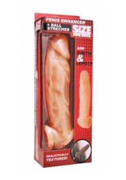 Size Matters Realistic Flesh Penis Enhancer Extension And Ball Stretcher