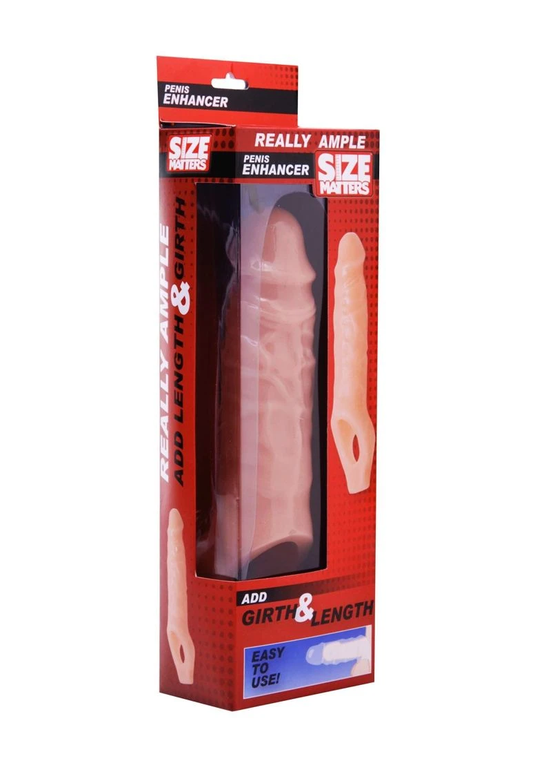 Size Matters Really Ample Penis Enhancer Extension Sleeve - Skin 1 Size Matters Really Ample Penis Enhancer Extension Sleeve - Skin
