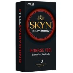 Skyn Intense Feel 10 Pack Intensely Raised Dots Condoms