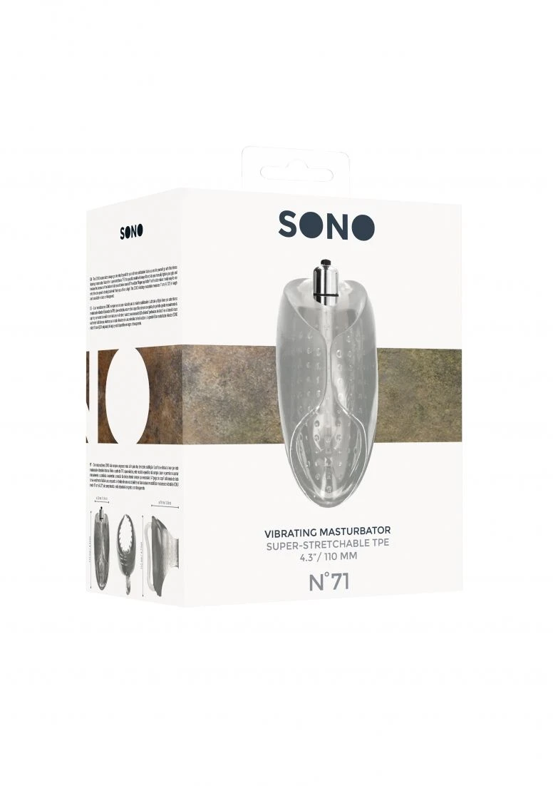 SONO No. 71 - Vibrating Masturbator - Translucent 1 SONO No. 71 - Vibrating Masturbator - Translucent