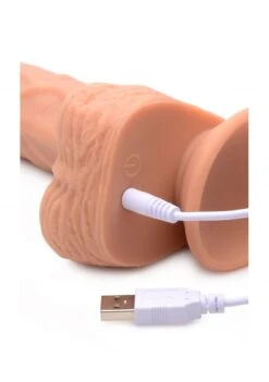 Strap U 10X Groove Harness W/ Vibrating & Rotating Dildo