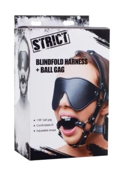 STRICT Blindfold Harness And Ball Gag