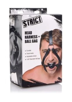 STRICT Head Harness With Ball Gag 1.65"