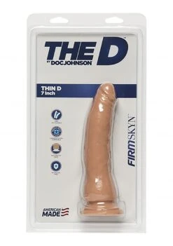 The D™ - Thin D - FIRMSKYN™ 7" Dildo - Vanilla