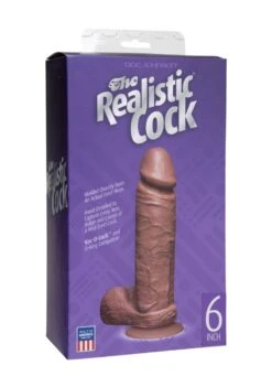 The Realistic® Cock 6” With Removable Vac-U-Lock™ Suction Cup - Caramel
