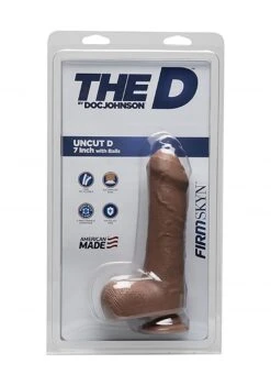 Uncut D - 7 Inch Dildo With Balls - FIRMSKYN