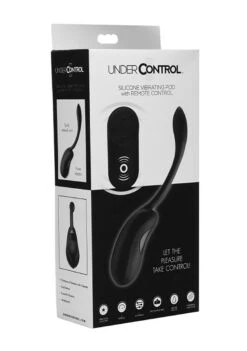 Under Control Silicone Vibrating Pod With Remote Control - Black