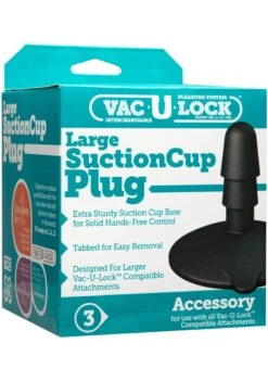 Vac-U-Lock Black Suction Cup Plug - Large