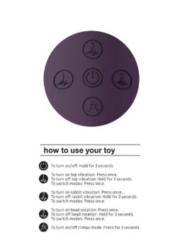 Vive Niva 360degrees Rabbit Vibrator - Purple -Sex Shop vive niva 360degrees rabbit vibrator purple 6