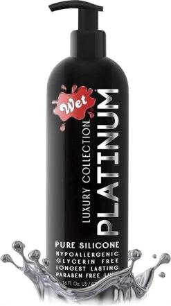 Wet Platinum Luxury Silicone Lubricant 16 Fl. Oz / 475mL