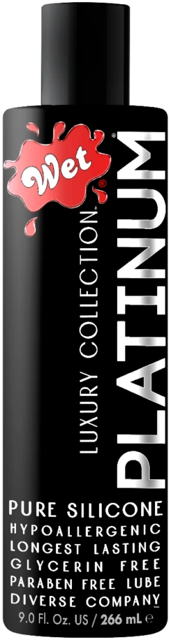 Wet Platinum Luxury Silicone Lubricant 9 Fl. Oz / 266mL